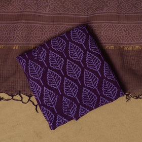 Natural dyed bagru cotton 3pc unstitched dress material 18