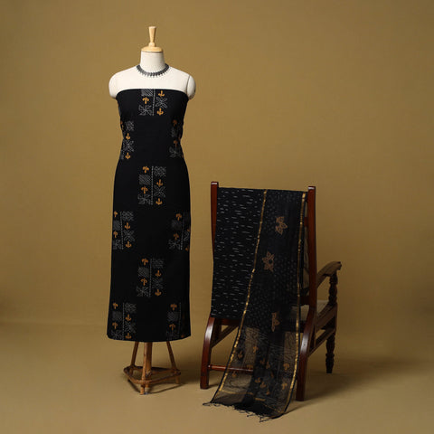 Natural dyed bagru cotton 3pc unstitched dress material 19