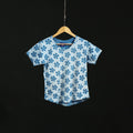 Natural dyed bindaas block art printed cotton v neck