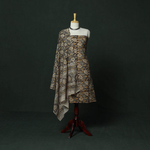 Natural dyed block print cotton pedana kalamkari 2pc