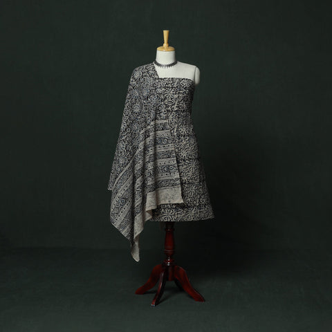 Natural dyed block print cotton pedana kalamkari 2pc