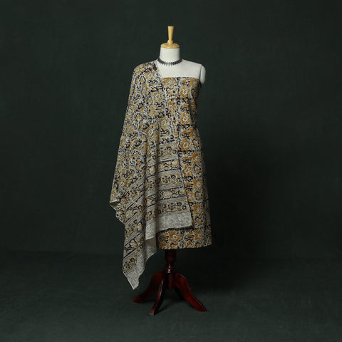 Natural dyed block print cotton pedana kalamkari 2pc