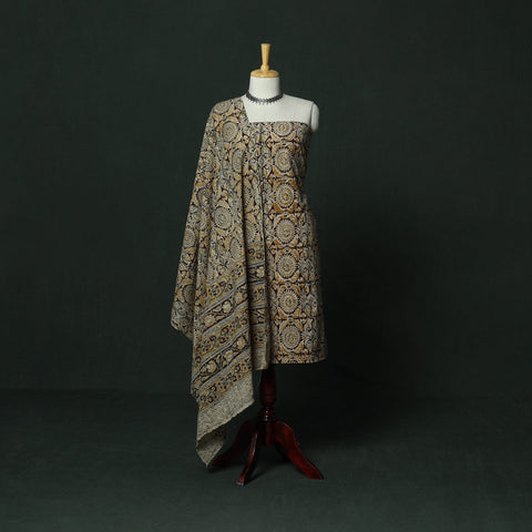 Natural dyed block print cotton pedana kalamkari 2pc
