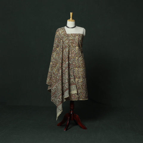 Natural dyed block print cotton pedana kalamkari 2pc
