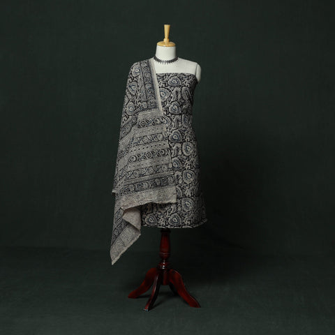 Natural dyed block print cotton pedana kalamkari 2pc