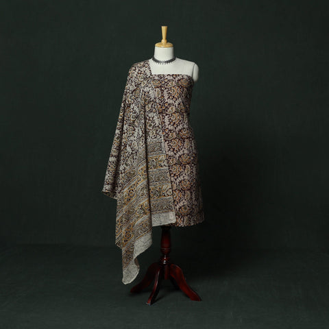 Natural dyed block print cotton pedana kalamkari 2pc