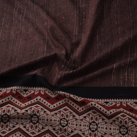 Natural dyed brush design cotton fabric 01 - handcrafted