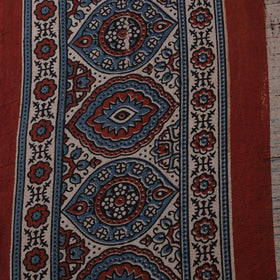 Natural dyed brush design cotton fabric 02 - handcrafted