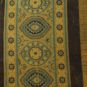 Natural dyed brush design cotton fabric 04 - handcrafted