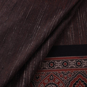 Natural dyed brush design cotton fabric 06 - handcrafted