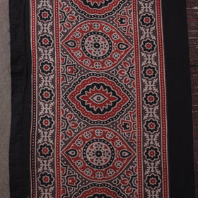 Natural dyed brush design cotton fabric 06 - handcrafted