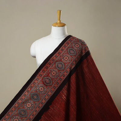 Natural dyed brush design cotton fabric 08 - handcrafted