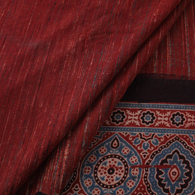 Natural dyed brush design cotton fabric 08 - handcrafted