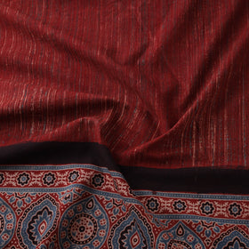 Natural dyed brush design cotton fabric 08 - handcrafted