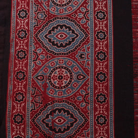 Natural dyed brush design cotton fabric 08 - handcrafted