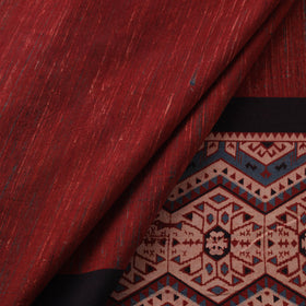 Natural dyed brush design cotton fabric 09 - handcrafted