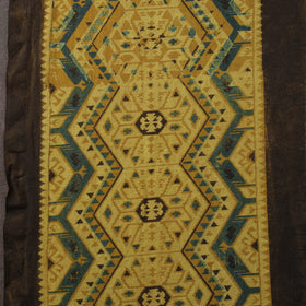 Natural dyed brush design cotton fabric 10 - handcrafted