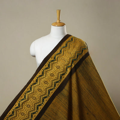 Natural dyed brush design cotton fabric 10 - handcrafted