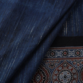 Natural dyed brush design cotton fabric 11 - handcrafted