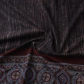 Natural dyed brush design cotton fabric 12 - handcrafted