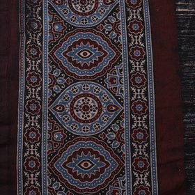 Natural dyed brush design cotton fabric 12 - handcrafted