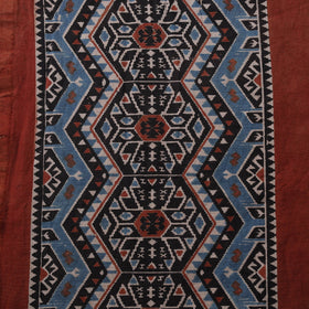 Natural dyed brush design cotton fabric 13 - handcrafted