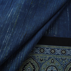 Natural dyed brush design cotton fabric 14 - handcrafted