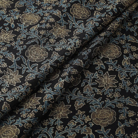 Natural dyed chanderi silk kutch hand block ajrakh print