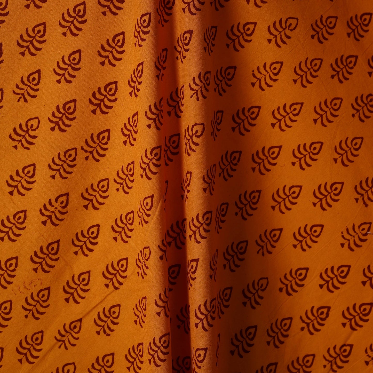 Natural dyed cotton bagh fabric 13 - handcrafted