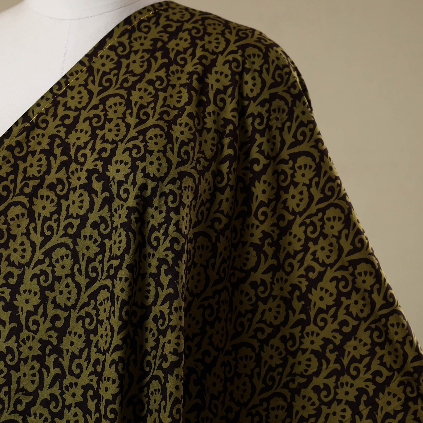 Natural dyed cotton bagh fabric 03 - handcrafted