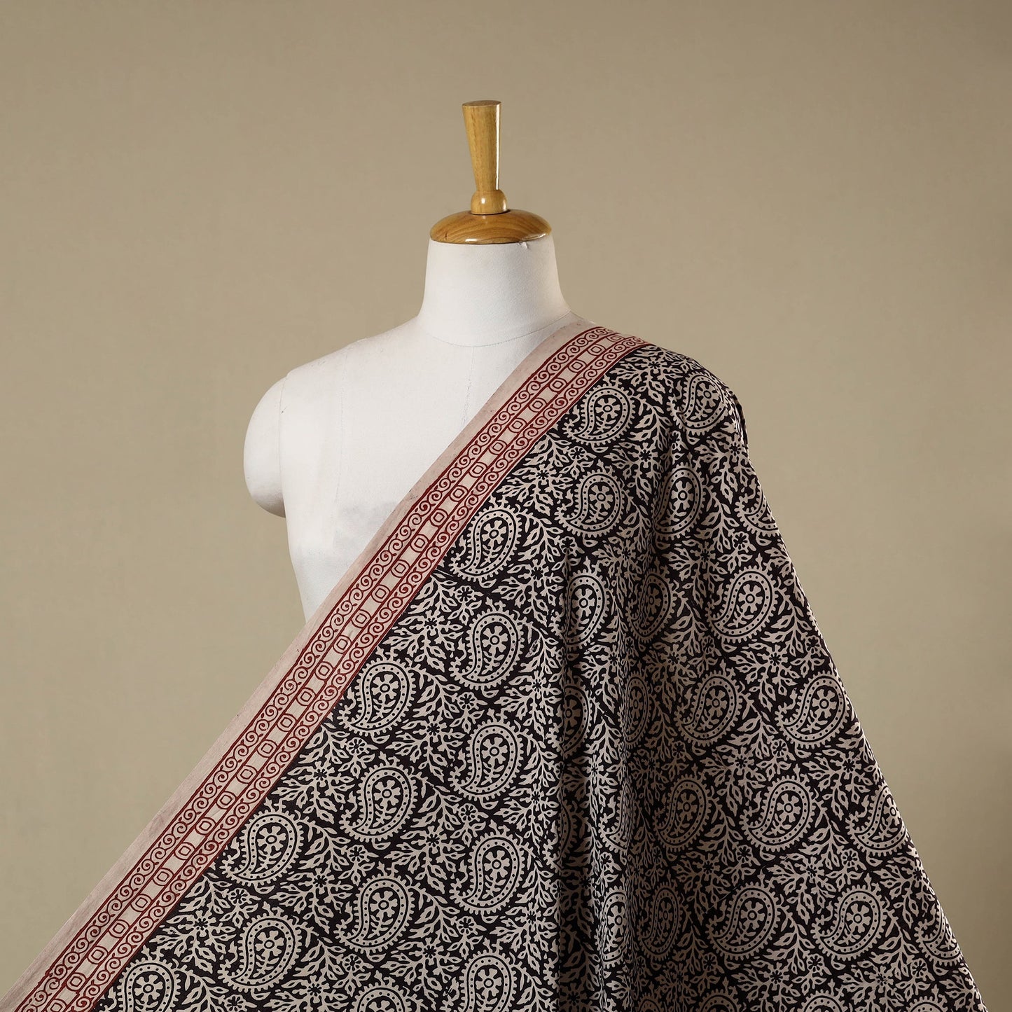 Natural dyed cotton bagh fabric 07 - handcrafted