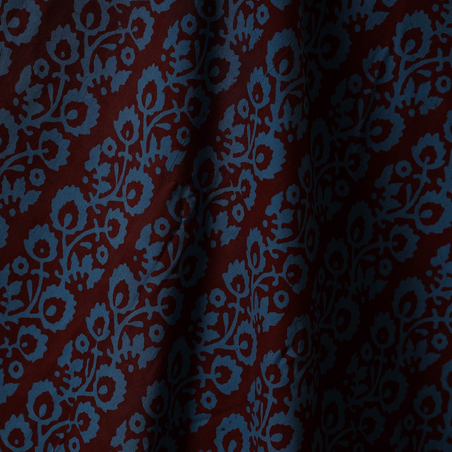 Natural dyed cotton bagh fabric 16 - handcrafted