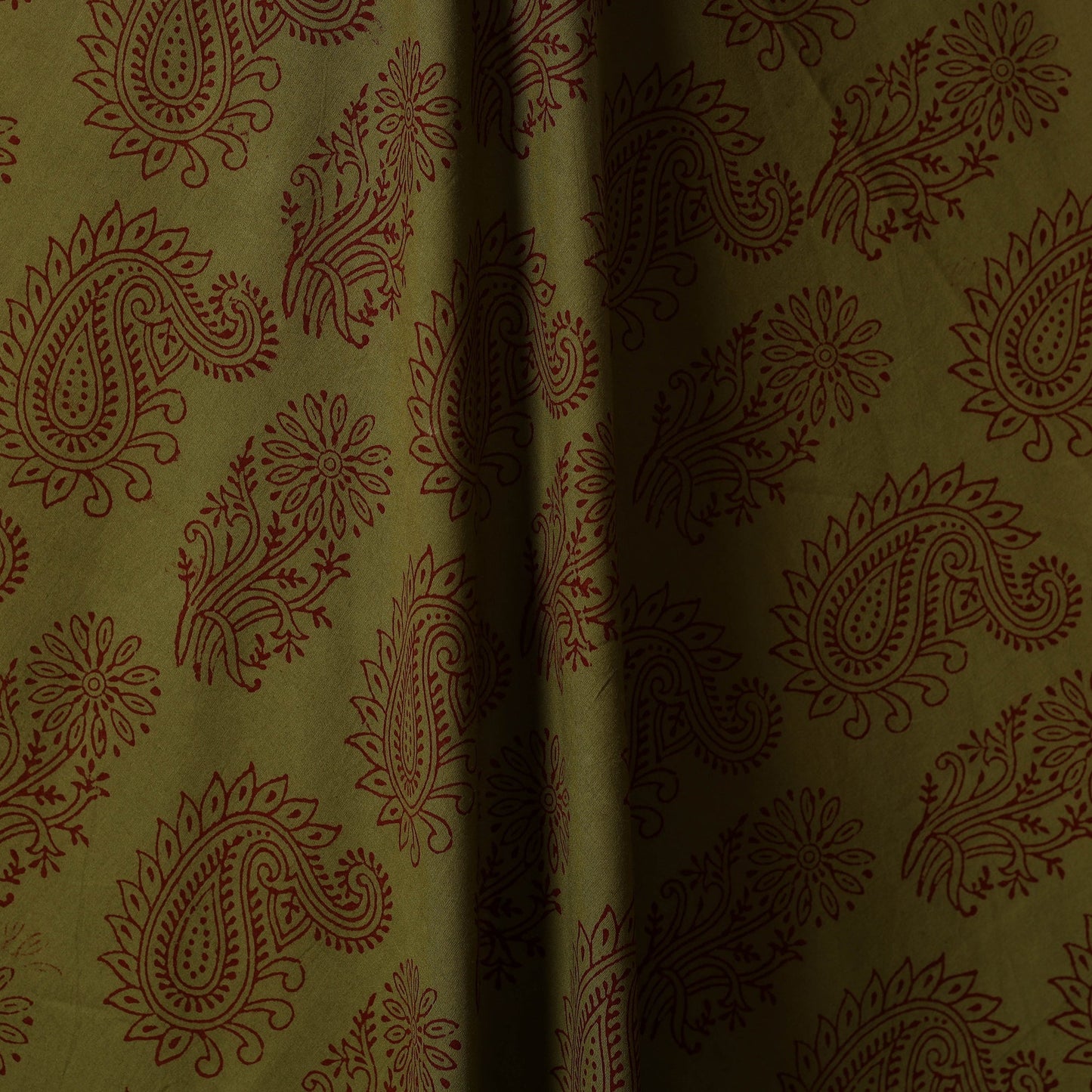 Natural dyed cotton bagh fabric 18 - handcrafted