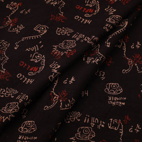 Natural dyed cotton bindaas hand fabric 01 - handcrafted