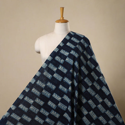 Natural dyed cotton bindaas hand fabric 02 - handcrafted