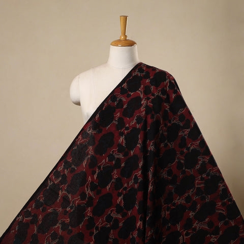 Natural dyed cotton bindaas hand fabric 08 - handcrafted