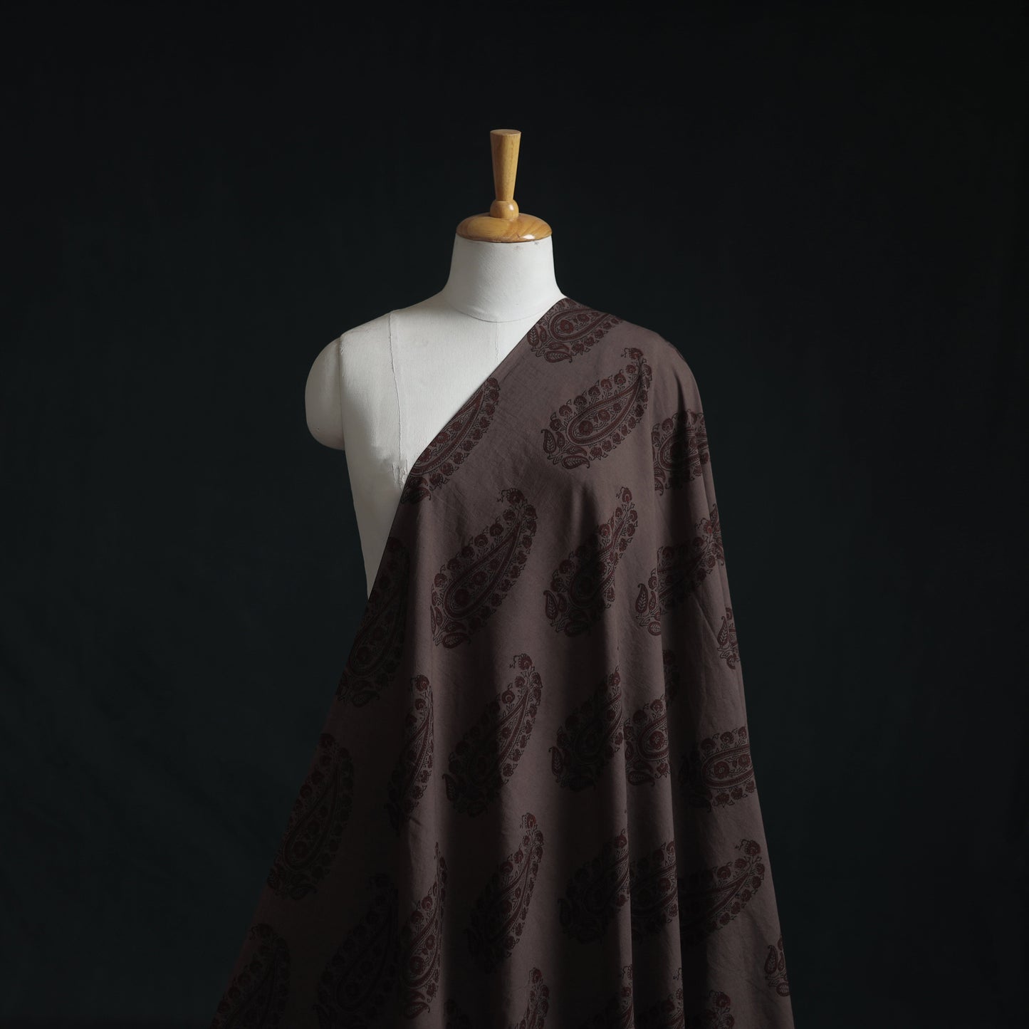 Natural dyed cotton hand bagh fabric 31 - handcrafted