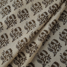 Natural dyed cotton hand block bagru print fabric 01