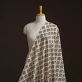 Natural dyed cotton hand block bagru print fabric 01