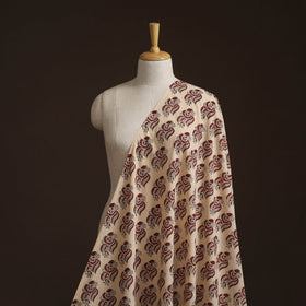 Natural dyed cotton hand block bagru print fabric 03