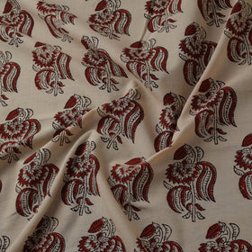 Natural dyed cotton hand block bagru print fabric 03