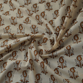 Natural dyed cotton hand block bagru print fabric 04