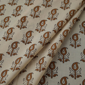Natural dyed cotton hand block bagru print fabric 04