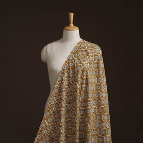 Natural dyed cotton hand block bagru print fabric 06