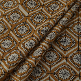 Natural dyed cotton hand block bagru print fabric 06