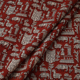 Natural dyed cotton hand block bagru print fabric 07
