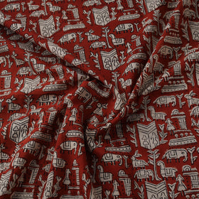 Natural dyed cotton hand block bagru print fabric 07