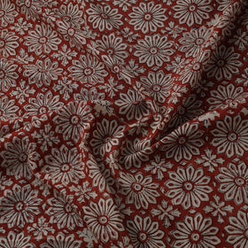 Natural dyed cotton hand block bagru print fabric 08