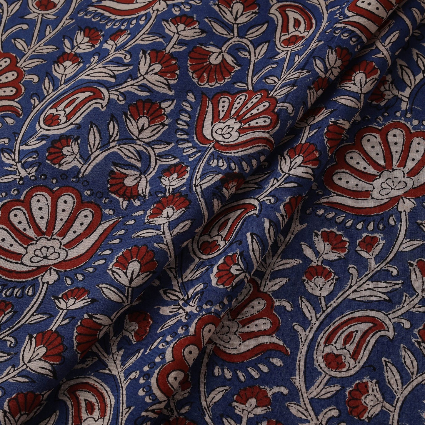 Natural dyed cotton hand block bagru print fabric 10