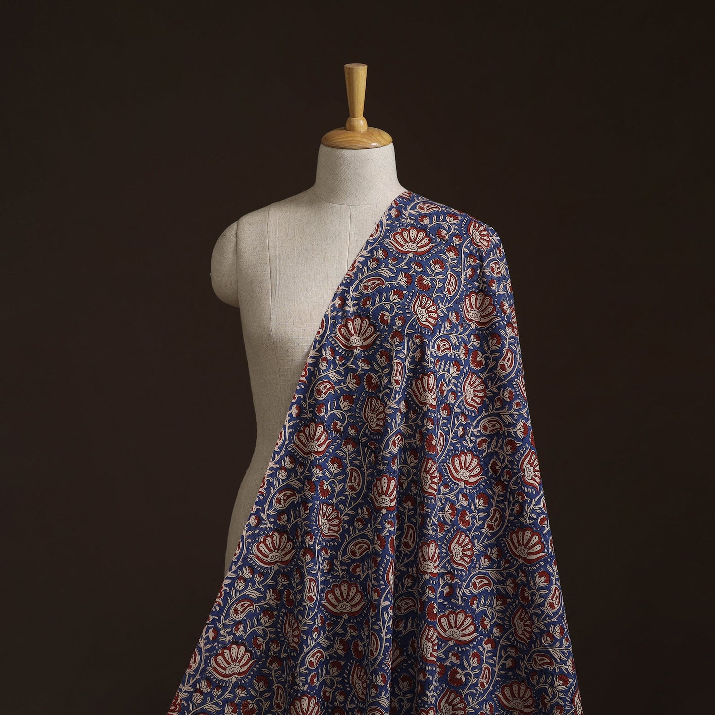 Natural dyed cotton hand block bagru print fabric 10